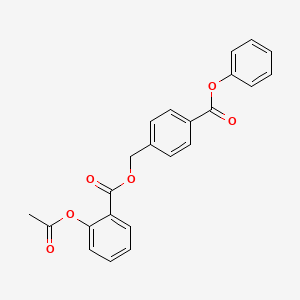 molecular formula C23H18O6 B3536641 4-(phenoxycarbonyl)benzyl 2-(acetyloxy)benzoate 