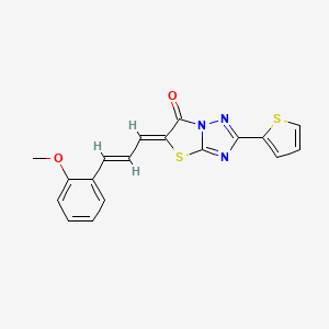 molecular formula C18H13N3O2S2 B3536653 5-[3-(2-methoxyphenyl)-2-propen-1-ylidene]-2-(2-thienyl)[1,3]thiazolo[3,2-b][1,2,4]triazol-6(5H)-one 