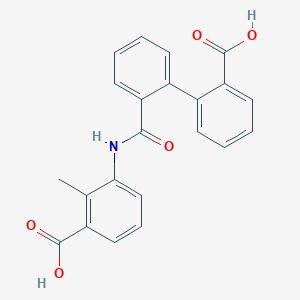 molecular formula C22H17NO5 B3536704 2'-{[(3-carboxy-2-methylphenyl)amino]carbonyl}-2-biphenylcarboxylic acid 