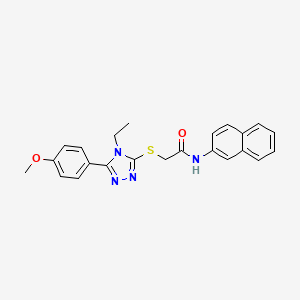 2-{[4-ethyl-5-(4-methoxyphenyl)-4H-1,2,4-triazol-3-yl]thio}-N-2-naphthylacetamide