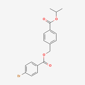 molecular formula C18H17BrO4 B3536756 4-(isopropoxycarbonyl)benzyl 4-bromobenzoate 