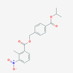 molecular formula C19H19NO6 B3536775 4-(isopropoxycarbonyl)benzyl 2-methyl-3-nitrobenzoate 