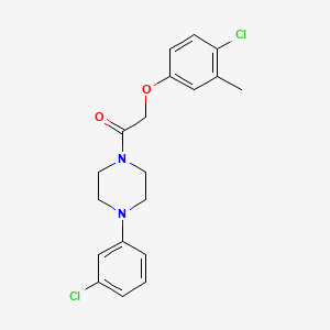 molecular formula C19H20Cl2N2O2 B3536776 1-[(4-chloro-3-methylphenoxy)acetyl]-4-(3-chlorophenyl)piperazine 