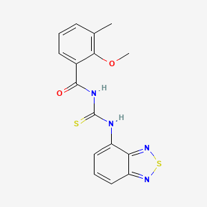 molecular formula C16H14N4O2S2 B3536784 N-[(2,1,3-benzothiadiazol-4-ylamino)carbonothioyl]-2-methoxy-3-methylbenzamide 