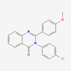 molecular formula C21H15ClN2O2 B3536822 3-(4-chlorophenyl)-2-(4-methoxyphenyl)-4(3H)-quinazolinone 