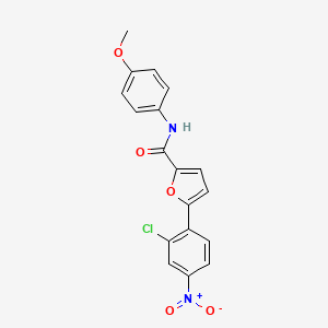molecular formula C18H13ClN2O5 B3536860 5-(2-chloro-4-nitrophenyl)-N-(4-methoxyphenyl)-2-furamide 