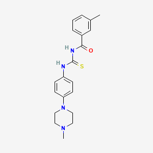 molecular formula C20H24N4OS B3536903 3-methyl-N-({[4-(4-methyl-1-piperazinyl)phenyl]amino}carbonothioyl)benzamide 
