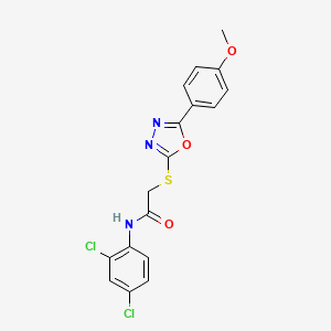 molecular formula C17H13Cl2N3O3S B3536908 N-(2,4-dichlorophenyl)-2-{[5-(4-methoxyphenyl)-1,3,4-oxadiazol-2-yl]thio}acetamide 