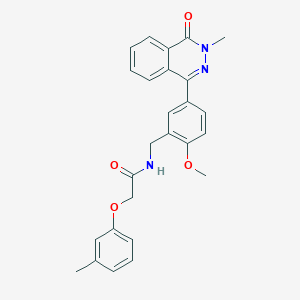 molecular formula C26H25N3O4 B3536918 N-[2-methoxy-5-(3-methyl-4-oxo-3,4-dihydro-1-phthalazinyl)benzyl]-2-(3-methylphenoxy)acetamide 
