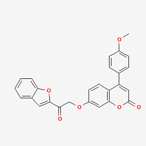 molecular formula C26H18O6 B3536932 7-[2-(1-benzofuran-2-yl)-2-oxoethoxy]-4-(4-methoxyphenyl)-2H-chromen-2-one 