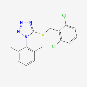 molecular formula C16H14Cl2N4S B3536936 5-[(2,6-dichlorobenzyl)thio]-1-(2,6-dimethylphenyl)-1H-tetrazole 