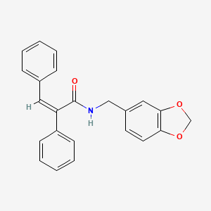 molecular formula C23H19NO3 B3536942 N-(1,3-benzodioxol-5-ylmethyl)-2,3-diphenylacrylamide 