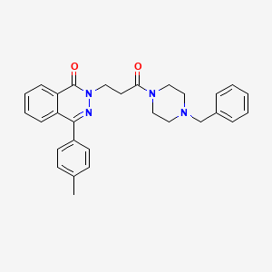 molecular formula C29H30N4O2 B3536967 2-[3-(4-benzyl-1-piperazinyl)-3-oxopropyl]-4-(4-methylphenyl)-1(2H)-phthalazinone 