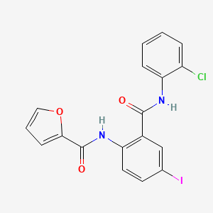 molecular formula C18H12ClIN2O3 B3536971 N-(2-{[(2-chlorophenyl)amino]carbonyl}-4-iodophenyl)-2-furamide 