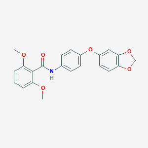 molecular formula C22H19NO6 B353702 N-[4-(1,3-benzodioxol-5-yloxy)phenyl]-2,6-dimethoxybenzamide 