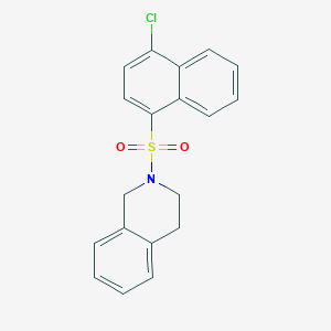 molecular formula C19H16ClNO2S B3537021 2-[(4-chloro-1-naphthyl)sulfonyl]-1,2,3,4-tetrahydroisoquinoline 