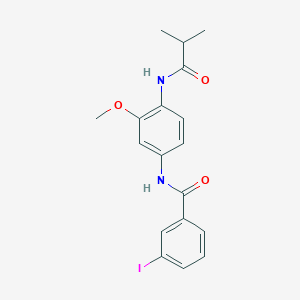 molecular formula C18H19IN2O3 B3537036 3-iodo-N-[4-(isobutyrylamino)-3-methoxyphenyl]benzamide 