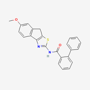 N-(6-methoxy-8H-indeno[1,2-d][1,3]thiazol-2-yl)-2-biphenylcarboxamide