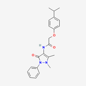 molecular formula C22H25N3O3 B3537049 N-(1,5-dimethyl-3-oxo-2-phenyl-2,3-dihydro-1H-pyrazol-4-yl)-2-(4-isopropylphenoxy)acetamide 