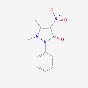 molecular formula C11H11N3O3 B353708 1,5-dimethyl-4-nitro-2-phenyl-1,2-dihydro-3H-pyrazol-3-one CAS No. 30672-29-8