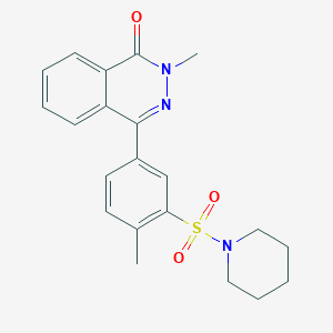 molecular formula C21H23N3O3S B3537089 2-methyl-4-[4-methyl-3-(1-piperidinylsulfonyl)phenyl]-1(2H)-phthalazinone 