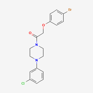 molecular formula C18H18BrClN2O2 B3537155 1-[(4-bromophenoxy)acetyl]-4-(3-chlorophenyl)piperazine 