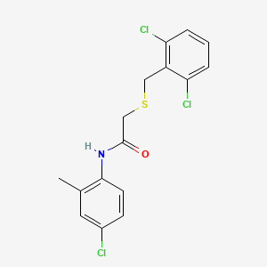 molecular formula C16H14Cl3NOS B3537169 N-(4-chloro-2-methylphenyl)-2-[(2,6-dichlorobenzyl)thio]acetamide 