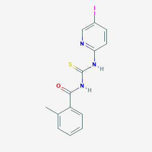 molecular formula C14H12IN3OS B3537176 N-{[(5-iodo-2-pyridinyl)amino]carbonothioyl}-2-methylbenzamide 