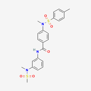 molecular formula C23H25N3O5S2 B3537193 4-{methyl[(4-methylphenyl)sulfonyl]amino}-N-{3-[methyl(methylsulfonyl)amino]phenyl}benzamide 