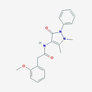molecular formula C20H21N3O3 B353721 N-(1,5-dimethyl-3-oxo-2-phenyl-2,3-dihydro-1H-pyrazol-4-yl)-2-(2-methoxyphenyl)acetamide CAS No. 108114-68-7