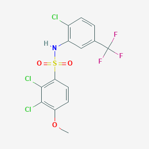 2,3-dichloro-N-[2-chloro-5-(trifluoromethyl)phenyl]-4-methoxybenzenesulfonamide
