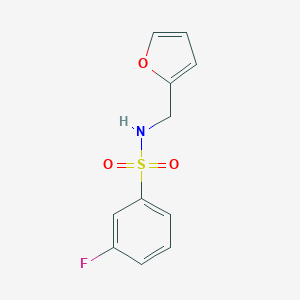 molecular formula C11H10FNO3S B353726 3-fluoro-N-(2-furylmethyl)benzenesulfonamide CAS No. 670271-82-6