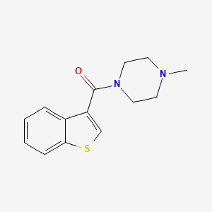 molecular formula C14H16N2OS B3537273 1-(1-benzothien-3-ylcarbonyl)-4-methylpiperazine 