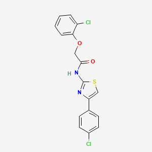 molecular formula C17H12Cl2N2O2S B3537274 2-(2-chlorophenoxy)-N-[4-(4-chlorophenyl)-1,3-thiazol-2-yl]acetamide 
