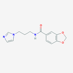 N-[3-(1H-imidazol-1-yl)propyl]-1,3-benzodioxole-5-carboxamide