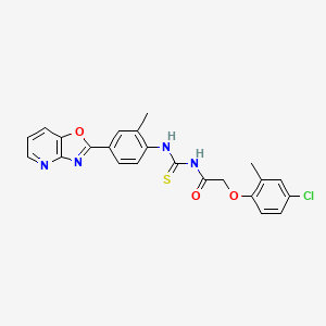 molecular formula C23H19ClN4O3S B3537320 2-(4-chloro-2-methylphenoxy)-N-{[(2-methyl-4-[1,3]oxazolo[4,5-b]pyridin-2-ylphenyl)amino]carbonothioyl}acetamide 