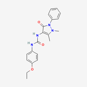 molecular formula C20H22N4O3 B3537360 N-(1,5-dimethyl-3-oxo-2-phenyl-2,3-dihydro-1H-pyrazol-4-yl)-N'-(4-ethoxyphenyl)urea 