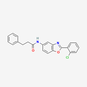 N-[2-(2-chlorophenyl)-1,3-benzoxazol-5-yl]-3-phenylpropanamide