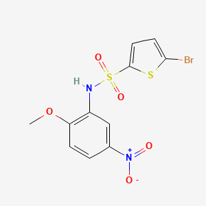 molecular formula C11H9BrN2O5S2 B3537396 5-bromo-N-(2-methoxy-5-nitrophenyl)-2-thiophenesulfonamide 