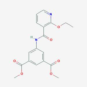 molecular formula C18H18N2O6 B353745 Dimethyl 5-{[(2-ethoxy-3-pyridinyl)carbonyl]amino}isophthalate CAS No. 852398-46-0