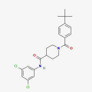 molecular formula C23H26Cl2N2O2 B3537463 1-(4-tert-butylbenzoyl)-N-(3,5-dichlorophenyl)-4-piperidinecarboxamide 