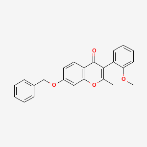 molecular formula C24H20O4 B3537467 7-(benzyloxy)-3-(2-methoxyphenyl)-2-methyl-4H-chromen-4-one 