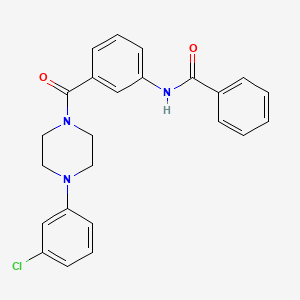 molecular formula C24H22ClN3O2 B3537485 N-(3-{[4-(3-chlorophenyl)-1-piperazinyl]carbonyl}phenyl)benzamide 