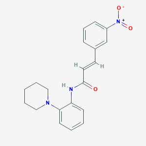 molecular formula C20H21N3O3 B3537501 3-(3-nitrophenyl)-N-[2-(1-piperidinyl)phenyl]acrylamide 