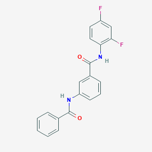 molecular formula C20H14F2N2O2 B3537506 3-(benzoylamino)-N-(2,4-difluorophenyl)benzamide 