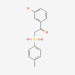 molecular formula C15H13BrO3S B3537549 1-(3-bromophenyl)-2-[(4-methylphenyl)sulfonyl]ethanone 