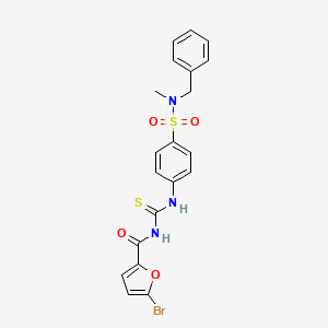 molecular formula C20H18BrN3O4S2 B3537652 N-{[(4-{[benzyl(methyl)amino]sulfonyl}phenyl)amino]carbonothioyl}-5-bromo-2-furamide 