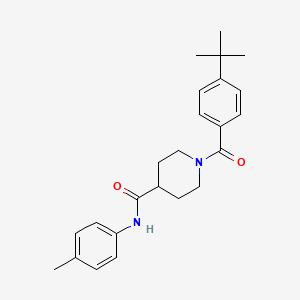 molecular formula C24H30N2O2 B3537701 1-(4-tert-butylbenzoyl)-N-(4-methylphenyl)-4-piperidinecarboxamide 