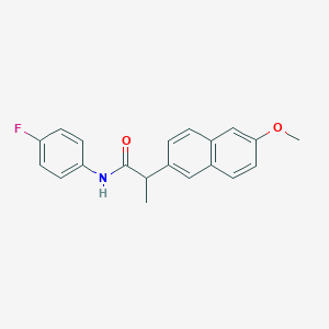molecular formula C20H18FNO2 B353771 N-(4-fluorophenyl)-2-(6-methoxy-2-naphthyl)propanamide CAS No. 1007806-10-1