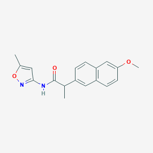 molecular formula C18H18N2O3 B353774 2-(6-methoxy-2-naphthyl)-N-(5-methyl-3-isoxazolyl)propanamide CAS No. 1000926-67-9
